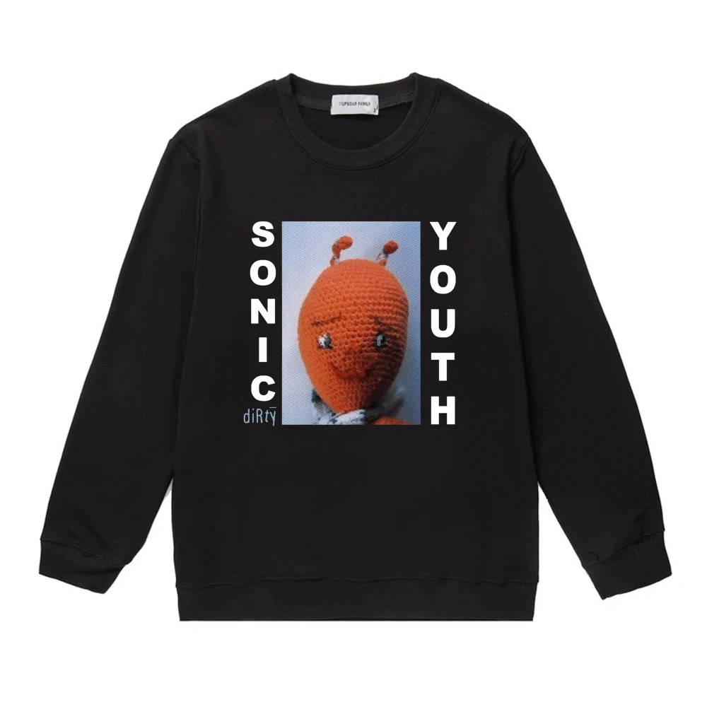 

Sonic Youth Rock Band Sweatshirt men Cartoon Cool Funny Print Fashion Polar fleece sweater street Hip-pop Cotton Casual pullover