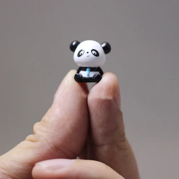 4Pcs/cute panda/miniatures/lovely cute figurine/fairy garden gnome/moss terrarium decor/crafts/bonsai/ DIY doll house/toy/model | Дом и сад