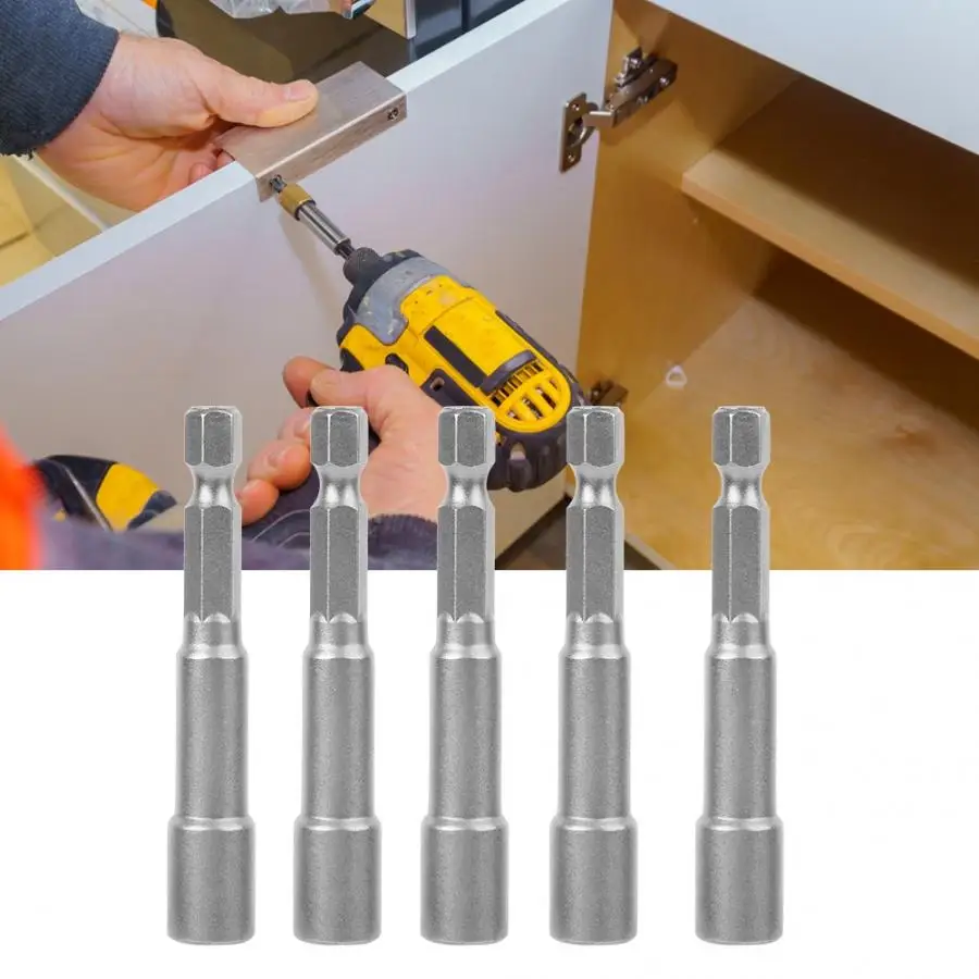 5 шт. магнитная шестигранная оцинкованная стальная отвертка для электрической