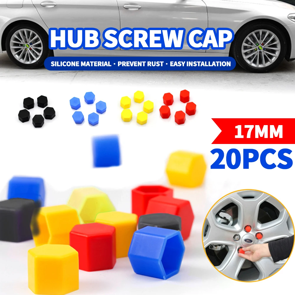 

1set Universal Cars Wheel Hub Bolts Cap Durable Silicone Nut Caps Protection Covers Tyre Nut Bolt Exterior Decoration