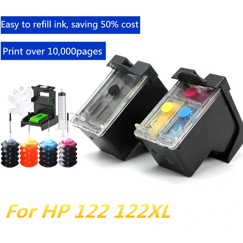 Deskjet 1510 2050 Refillable Ink Cartridge Replacement for Hp 122 1000 1050 1050A 2000 2050A 2540 3000 3050 | Компьютеры и офис