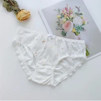 womens daily briefs knickers 100 cotton crotch hipsters nudie star underwear lingerie female intimates panties for lady white