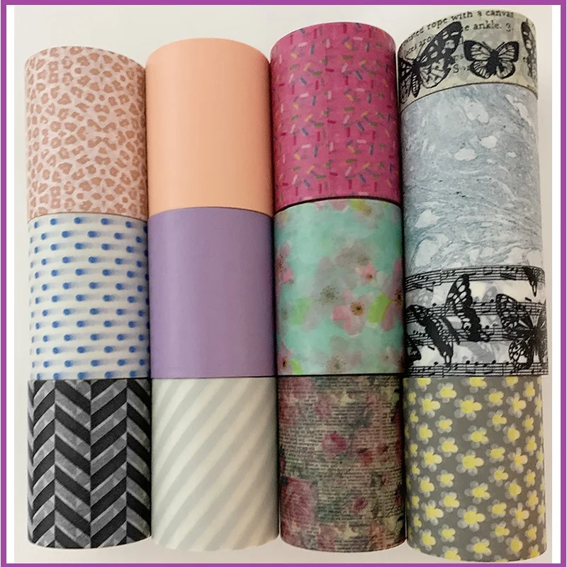 

Wide washi tape solid color washi tape basic pattern design