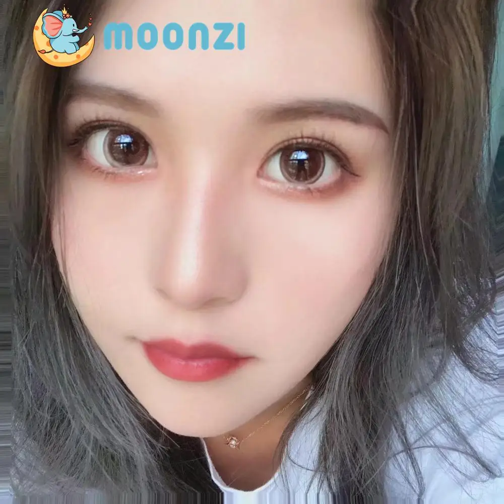 Контактные линзы MOONZI с изображением коричневых собачьих глаз большие красивые
