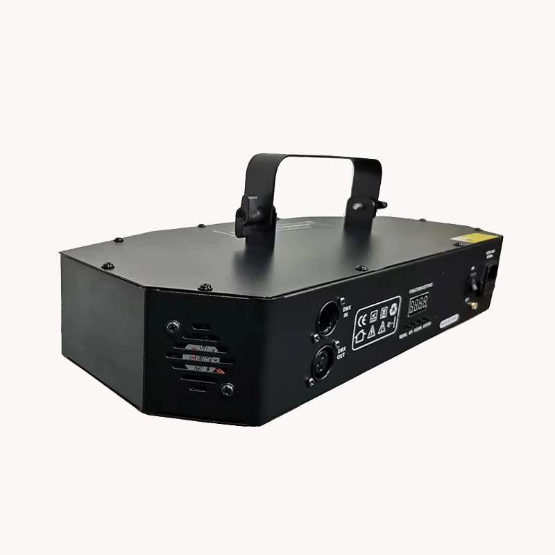 Продажа RGB 3в1 светодиодный диско-сценический лазерный проектор DMX/управление звуком 4 объектива полный цвет линии лазерного сканера для DJ Club Bar Вечер...