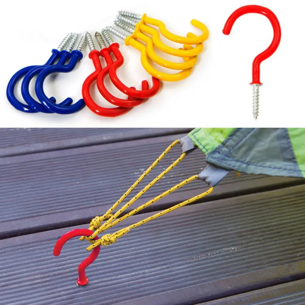 

10Pcs Deck Nail Hook Design Convenient Iron Outdoor Camping Setscrew for Tent camping accesorios hiking accessories