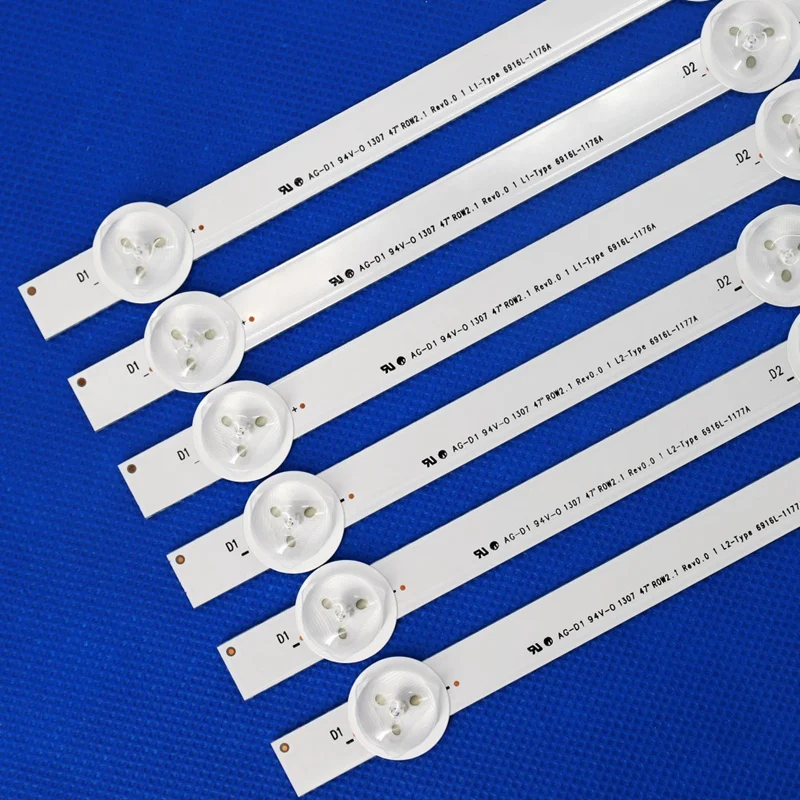 

12 PCS LED Backlight Strip for LG 47LN 47LA620S 47LN5400 6916L-1174A 6916L-1175A 6916L-1176A 6916L-1177A