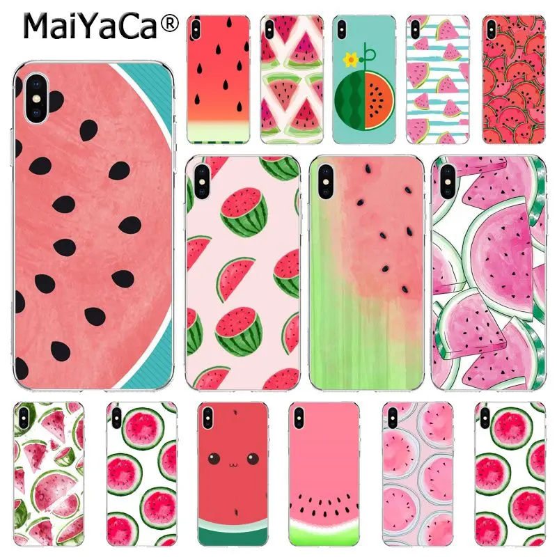 Летнее платье с фруктовым принтом в виде Арбузов чехол для iphone 11 12 Pro 11Pro MAX 8 7 6 6S Plus
