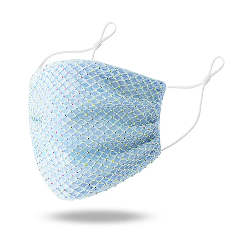 Стразы маска для женщин Кристальное украшение лица модные сексуальные блестящие