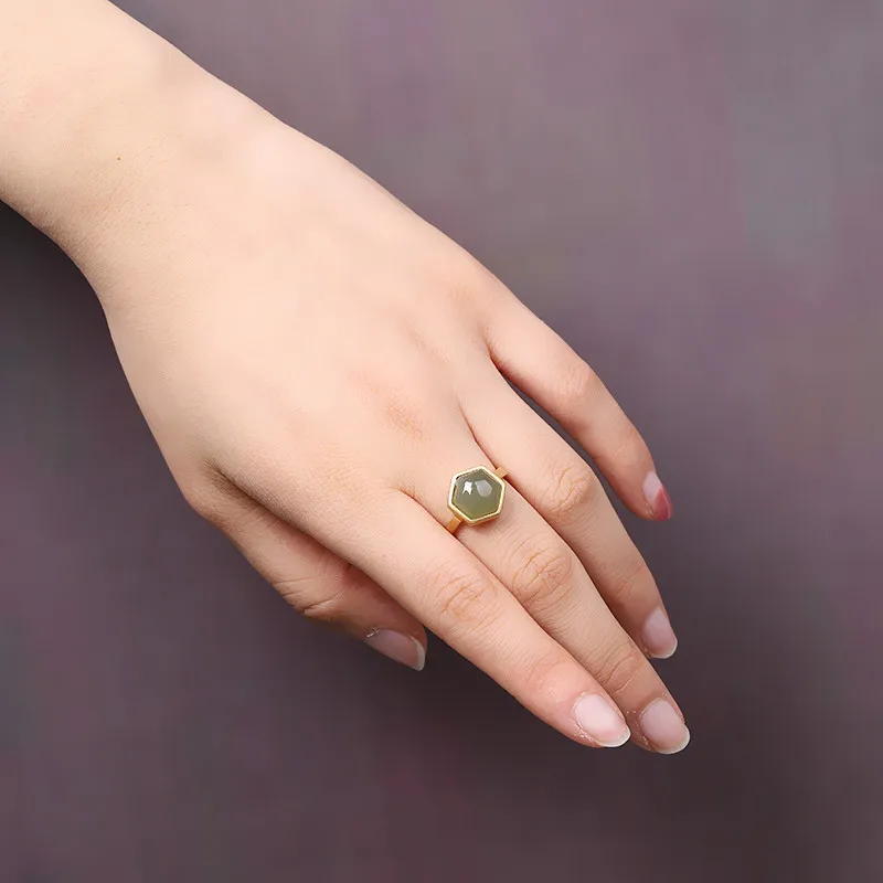 Женские серьги гвоздики из серебра 925 пробы с натуральным нефритом|Ювелирные