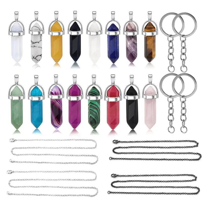 Наборы украшений сделай сам колонна из натурального камня хрустальные подвески