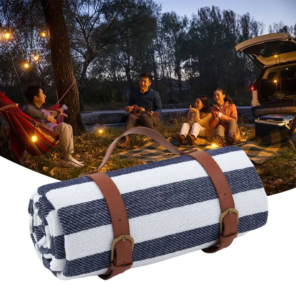 

Party Waterproof Sandproof With Carry Strap Beach Picnic Blanket Outdoor Camping Moisture-proof Pad