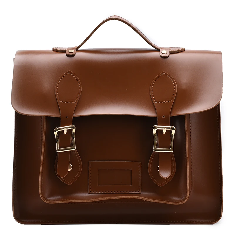 

style Female College Shoulder bag 2021 Vintage New High-quality PU Leather Women Backpack High capacity Travel Books Rucksack