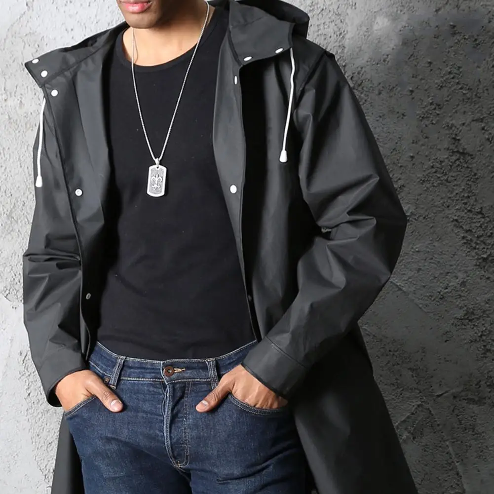 Long Unisex Ultra-Light Rainproof Windbreaker Breathable Waterproof Raincoats Windproof Protective Coat For Outdoor Activities