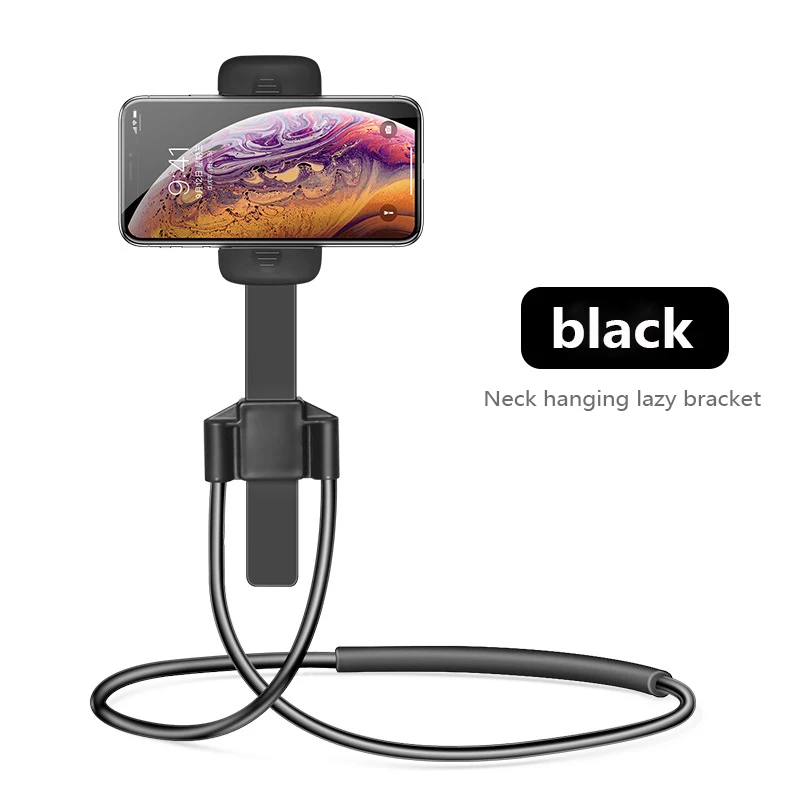 Гибкий подвесной держатель для телефона с креплением на шею и поворотом 360