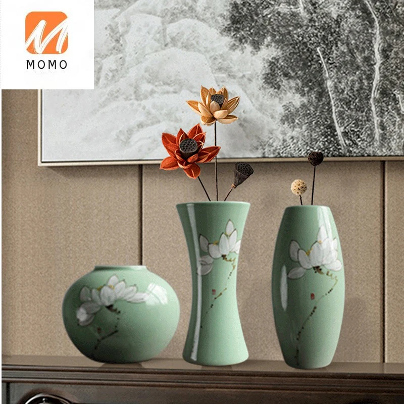 

Ceramic Vase Nordic Living Room Modern Minimalist American Dried Flower Arrangement Tall Large Ceramic Decorative Ornaments