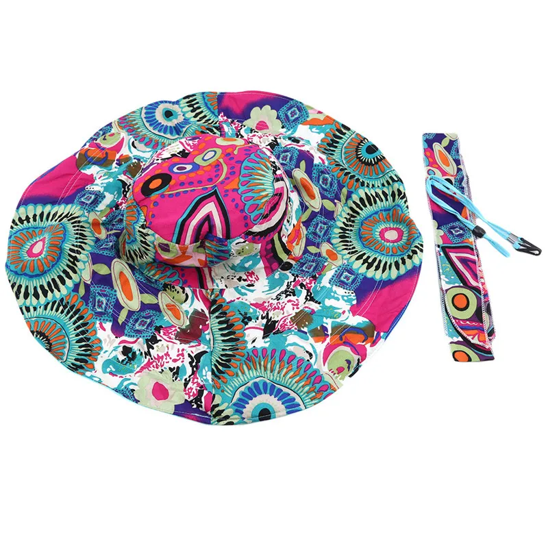 

2021 Fashion Design Flower Foldable Brimmed Sun Hat Summer Hats For Women UV Protection