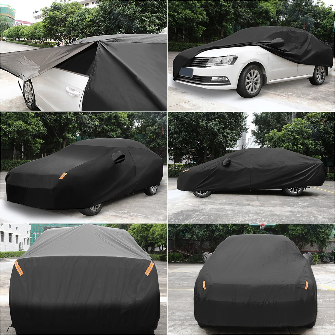 x autohaux full car covers universal outdoor indoor auto cover waterproof dust snow sun uv protection cover for sedan suv free global shipping