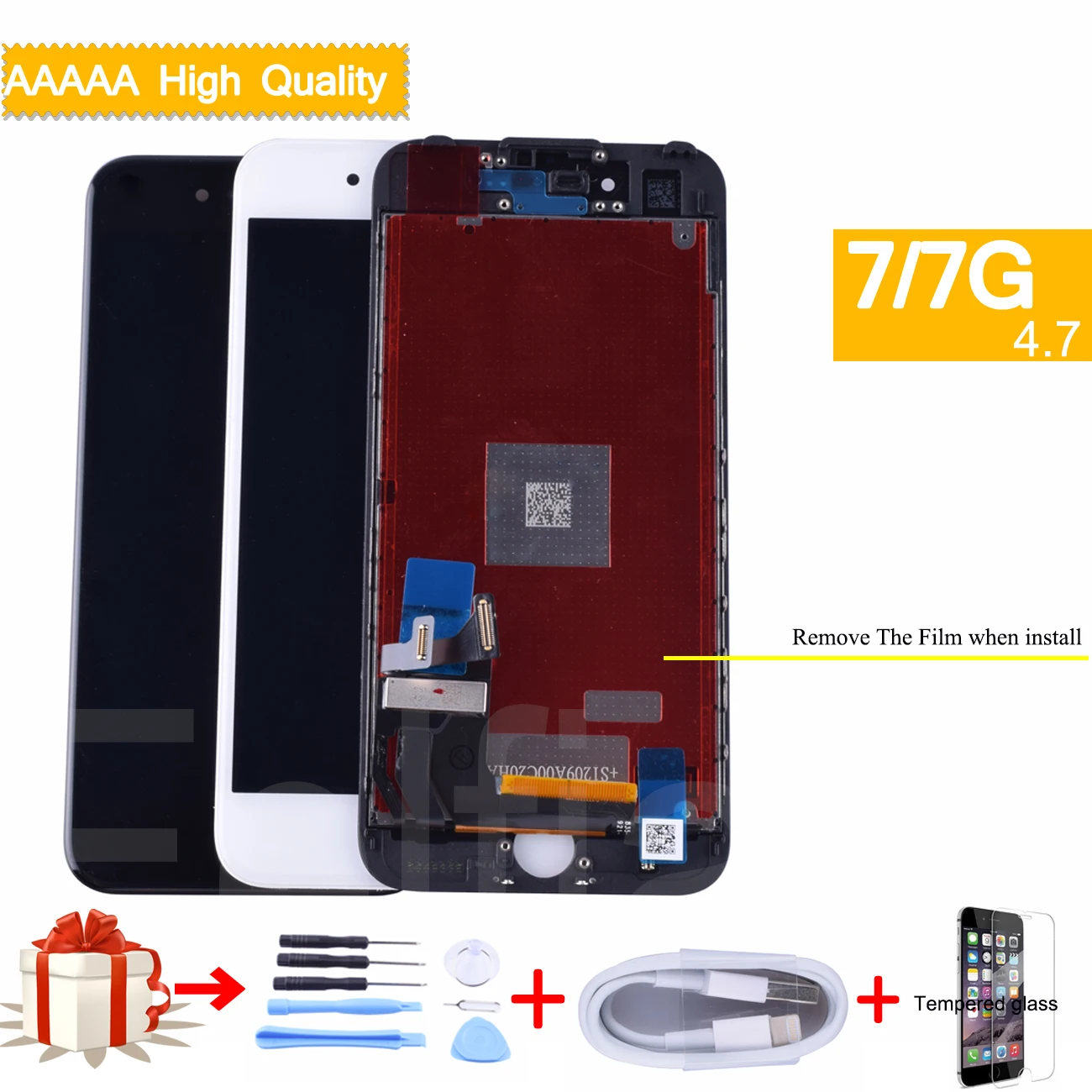 Для iphone 7 7G Полный ЖК-дисплей сенсорный экран дигитайзер панель монитор ЖК сборка полный для iphone 7 ЖК 3D сенсорный ЖК