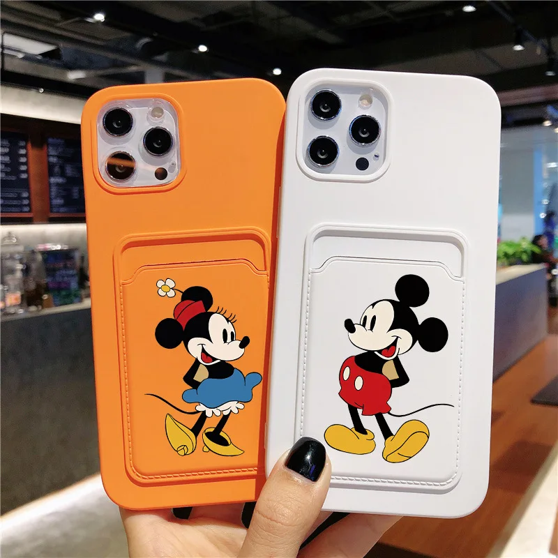 

One card package is inserted intoPhone mobile for iphone case for iPhone11/12pro max/7/8/XR/XS cartoon Mickey Mouse.
