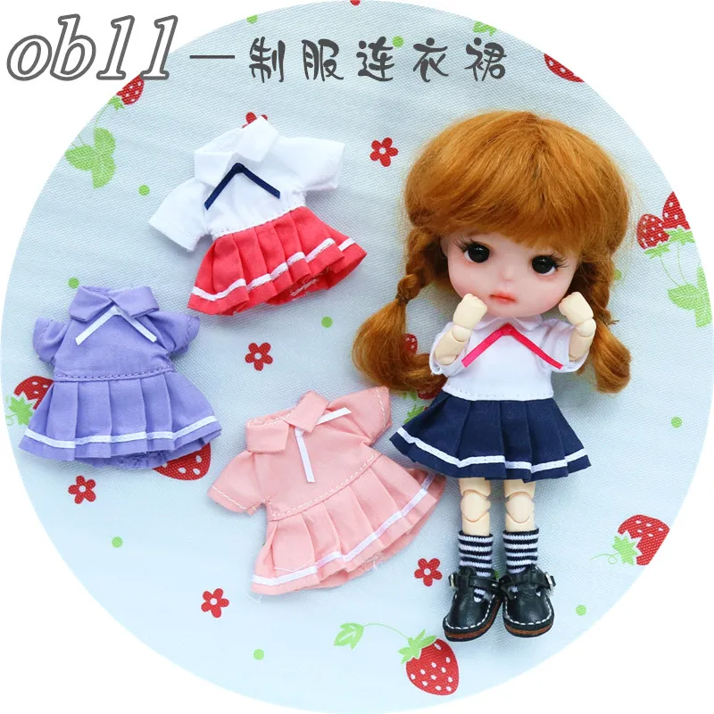 

Одежда для кукол Ob11, милое платье, плиссированная юбка для шарнирной куклы GSC clay ,obitsu11,1/12, аксессуары для кукол игрушки