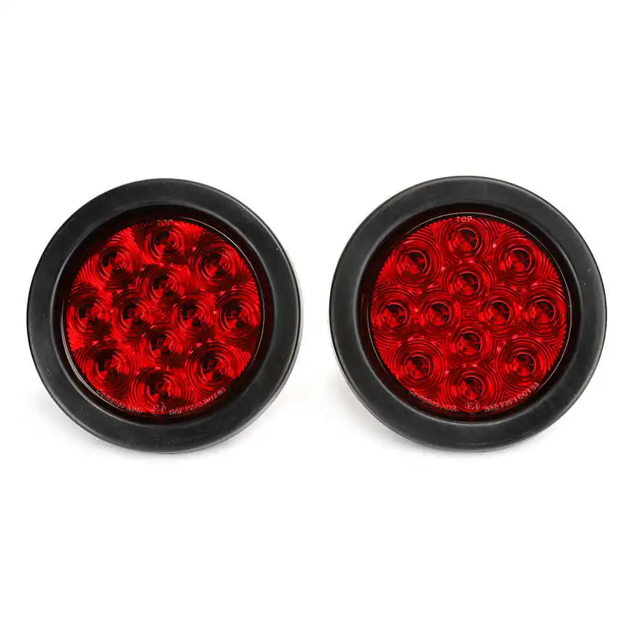 2 шт. 4 в 12 светодиосветодиодный круглые красные стоп сигналы сигнальные огни для