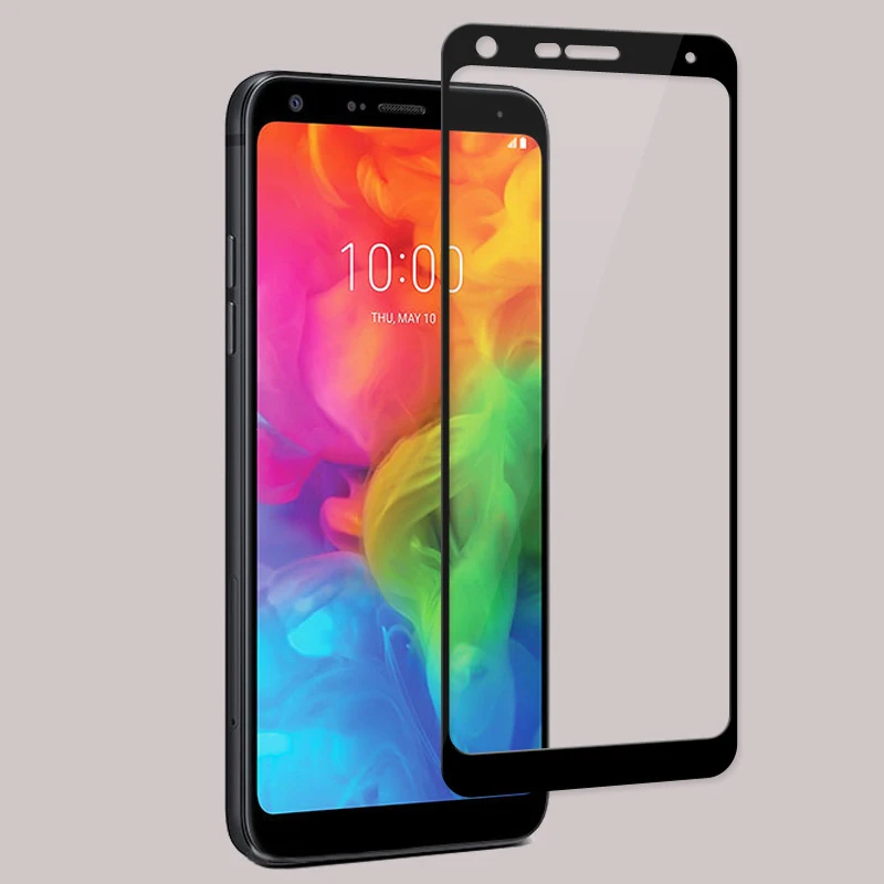 

For LG Q6 Q7 Black Edge Clear 2.5D Tempered Glass Screen Protector on The for LG Q6 Q7 Glass Full Cover 9H Protective Front Film