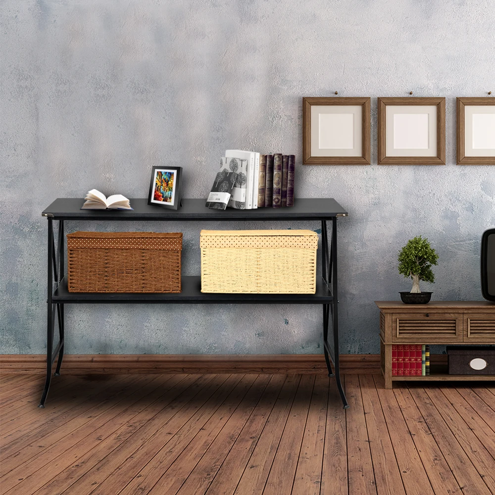 

Console Table Sofa Side End Table Unique C-Shape Desk Computer Laptop Holder Portable Workstation Cofee for Family