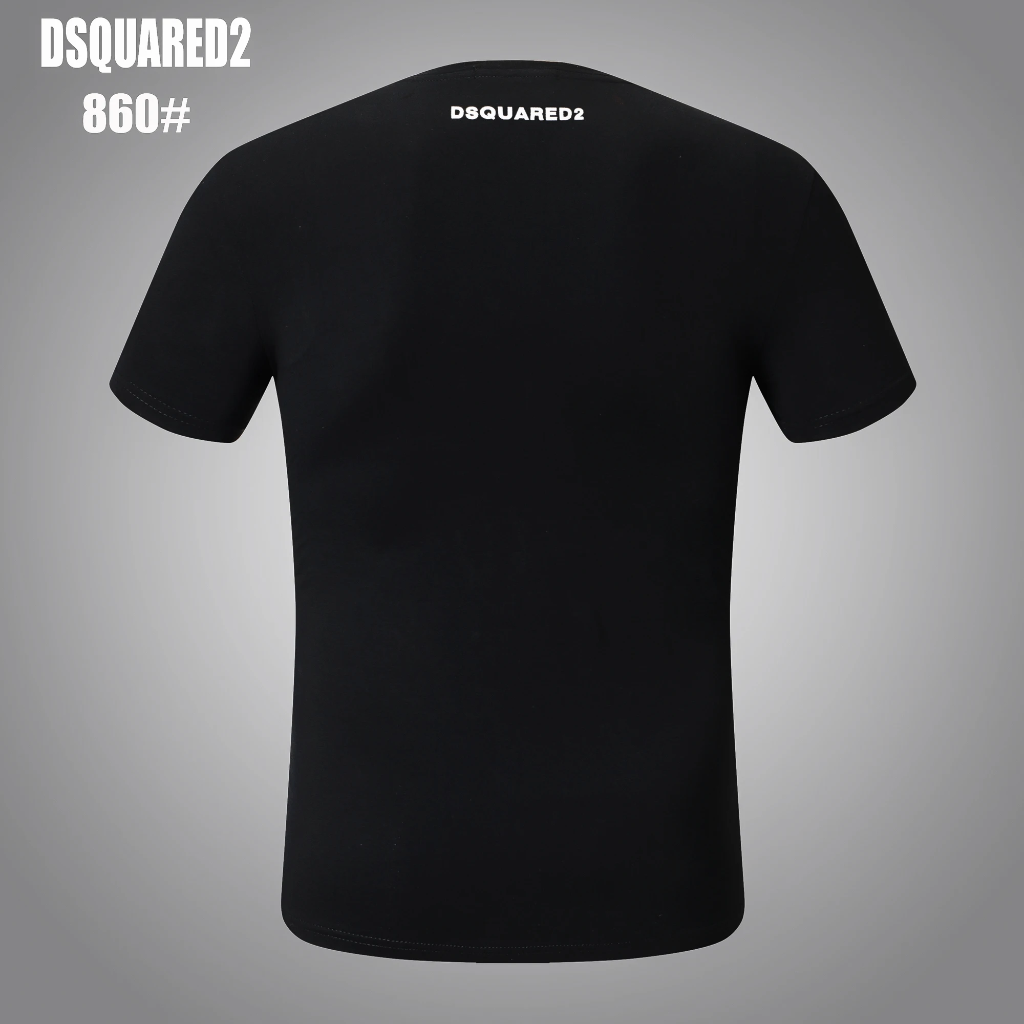 

DSQUARED2 Men's Women's Printed LettersRound Neck Short Sleeve Street Hip Hop Pure Cotton Authentic Tee DSQ T-shirt 860