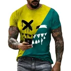 Мужские футболки с коротким рукавом, рубашки с различными смешными выражениями, 3D Ретро футболки с круглым вырезом, популярные товары для лета 2021