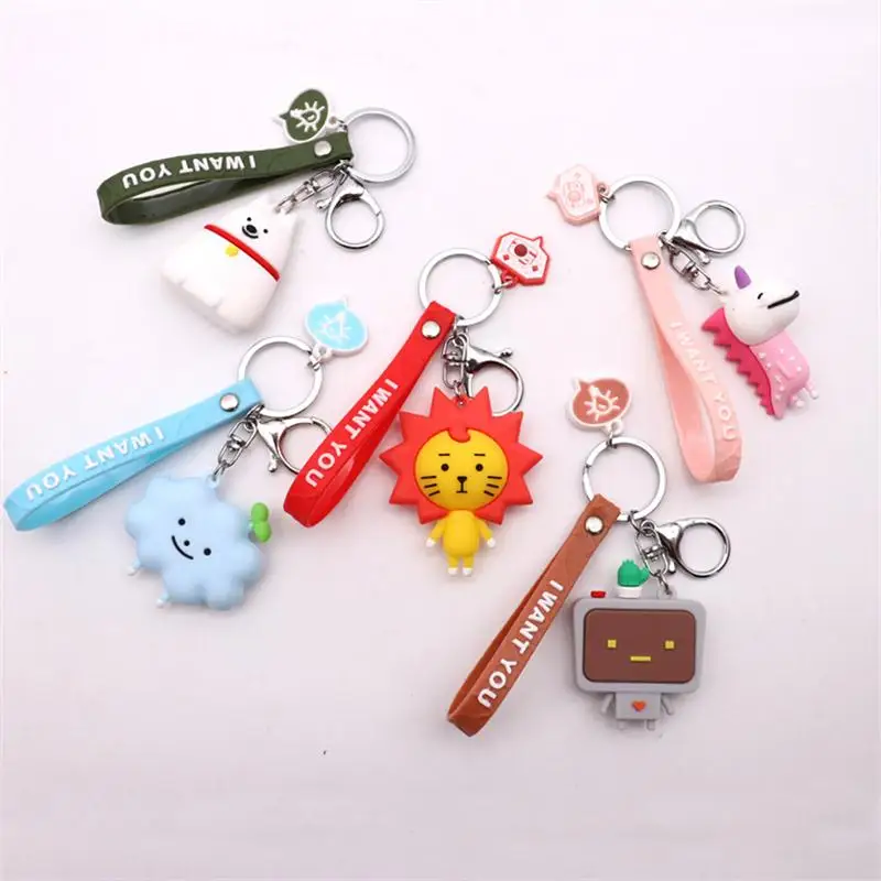 

Creative New Laiyang Sunny Lion Keychains Cute Cartoon Cloud Small Dragon Car Key Chain Children Bag Pendant Keyring Lovers Gift