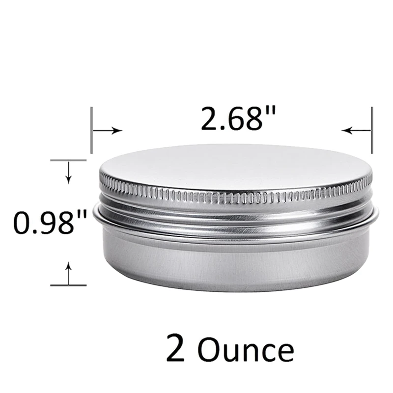 2 унции алюминиевых банок круглые банки для хранения Контейнеры винтовые крышки