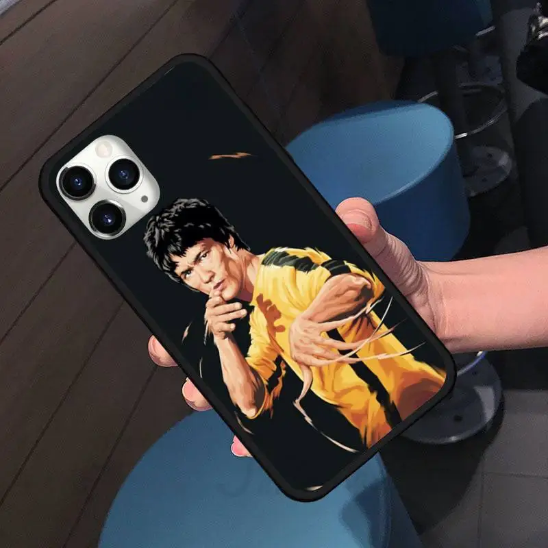 

Bruce Lee Chinese kung fu hero Phone Case For iphone 7 8 12 11 XR XS pro Max Mini plus Soft silicone cover shell funda
