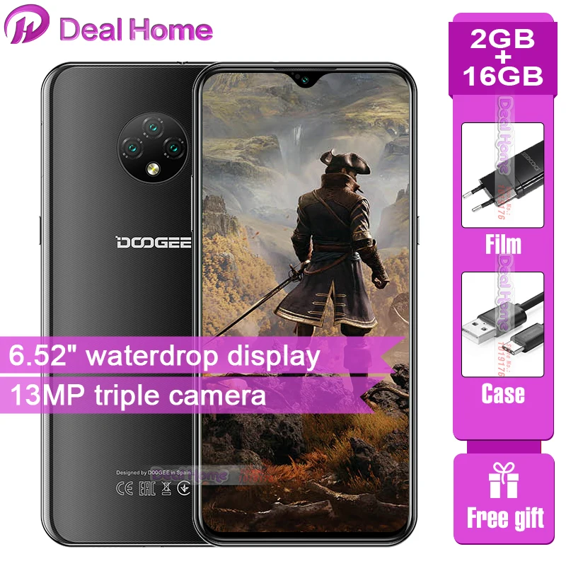 DOOGEE X95 Android 10 4G LTE смартфон 6 52 &quotДисплей MTK6737 16 Гб Встроенная память Dual SIM 13MP тройной