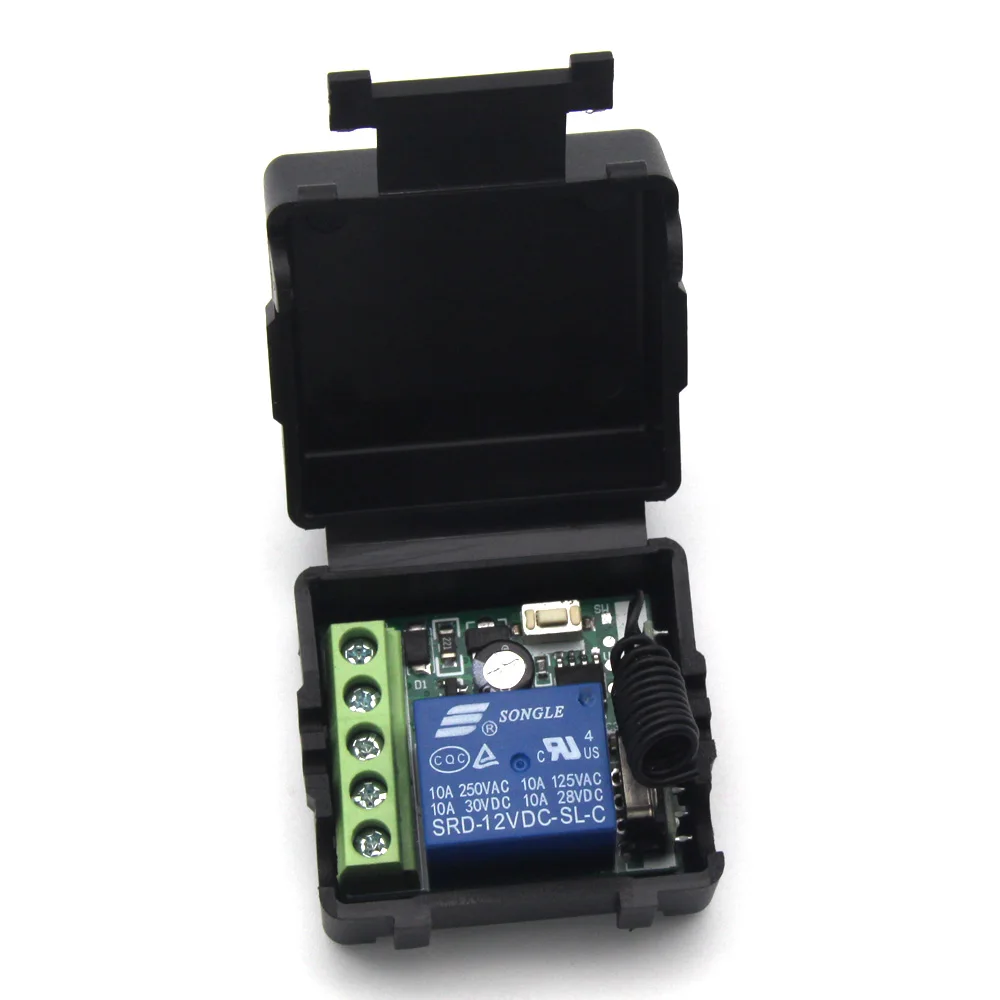 

RF Transmitter and Receiver Module 433Mhz LED Remote Control Switch DC 12V 1CH Channel Relay Receiver Module Switches