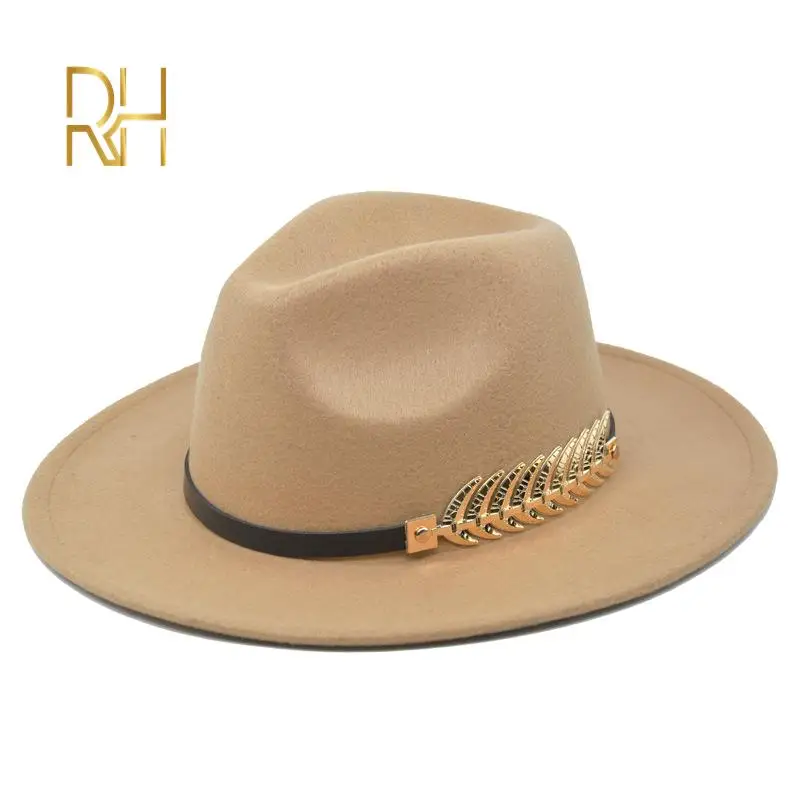 Церковная религия фетровая шляпа котелок металлический пояс в форме листьев