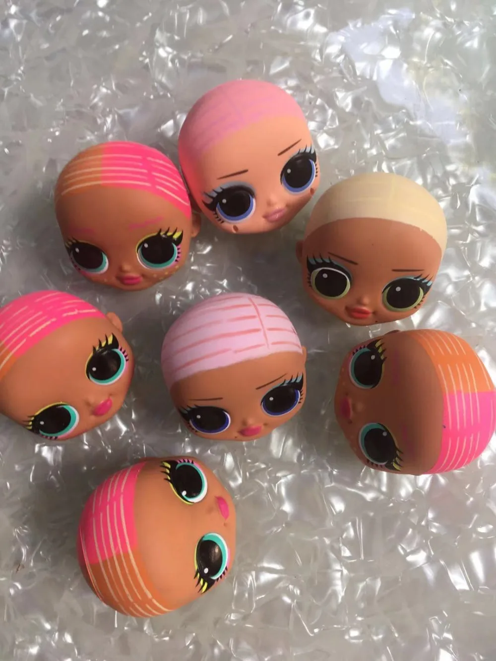 Не волосы мода сестра кукла голова игрушка luls девочка кукла голова DIY кукла игрушка часть девушка мода Сделай Сам Туалетная игрушка размер головы 7X8 см