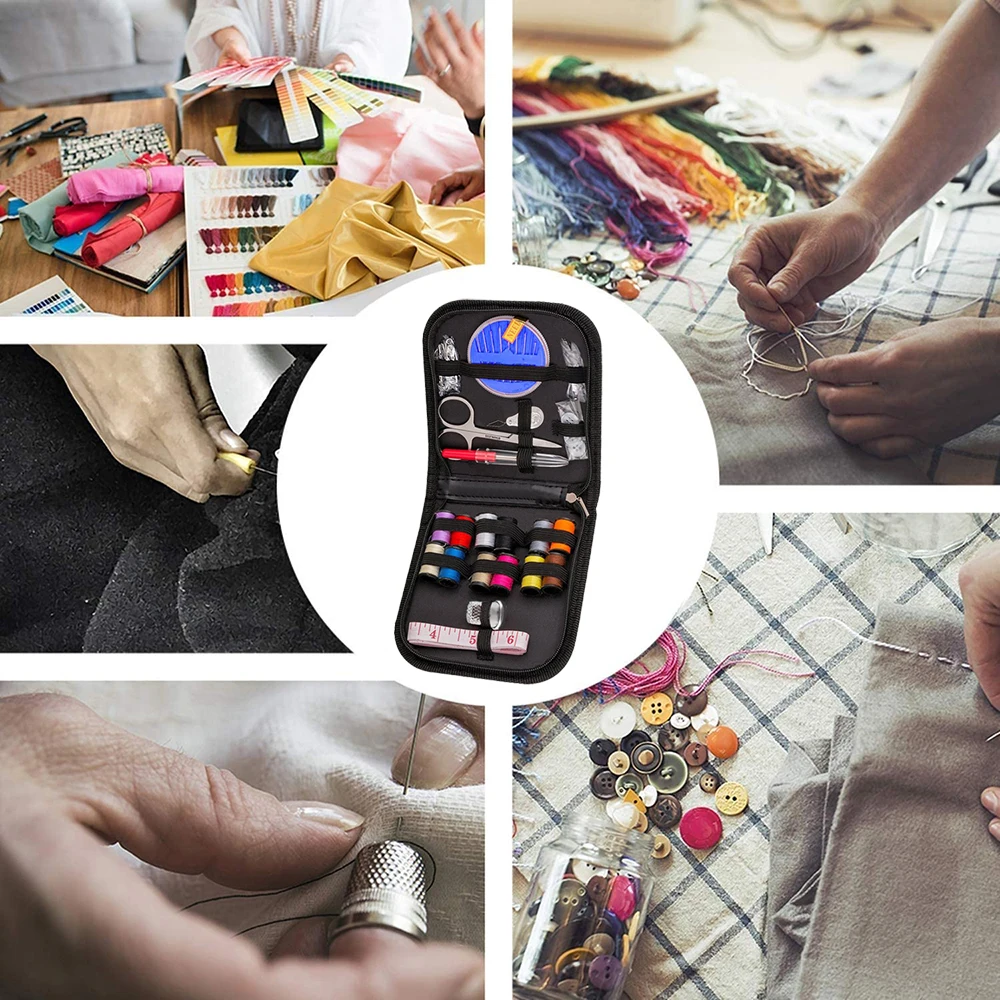 21Pcs Sewing Kits Travel Stitch Needle Thread Storage Bag Spools and Tool Sets For Quilting Tailor Supplies | Дом и сад