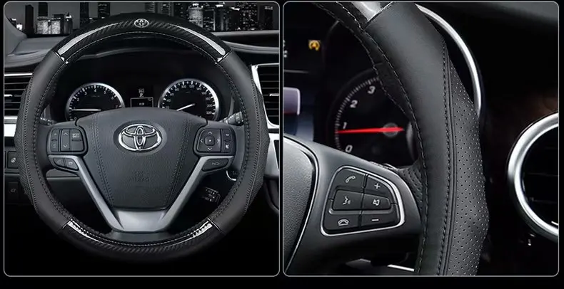 Чехлы на руль из натуральной кожи для Toyota Innova Noah Prius Land Cruiser Prado Sienna Rush Alphard
