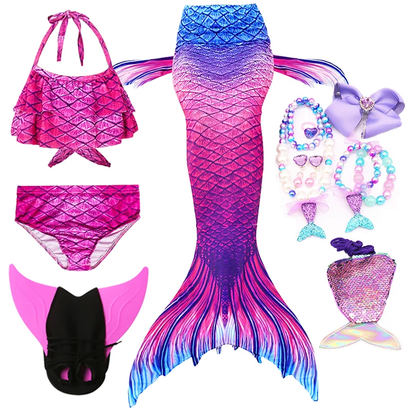 Купальник бикини с хвостом русалки для девочек 2020|Комплекты одежды девочек| |