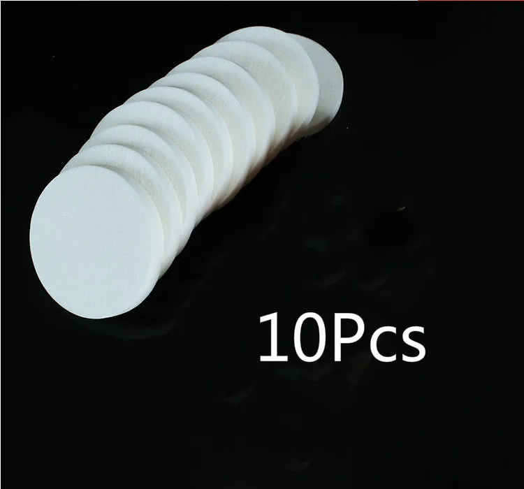 10Pcs White Round Спонж, косметический спонж, 10 шт., спонж для макияжа, для лица, мягкий, женский, для красоты, макияж, основа, контур, спонжи для лица, пудра, пуховка - Цвет: 10Pcs White Round