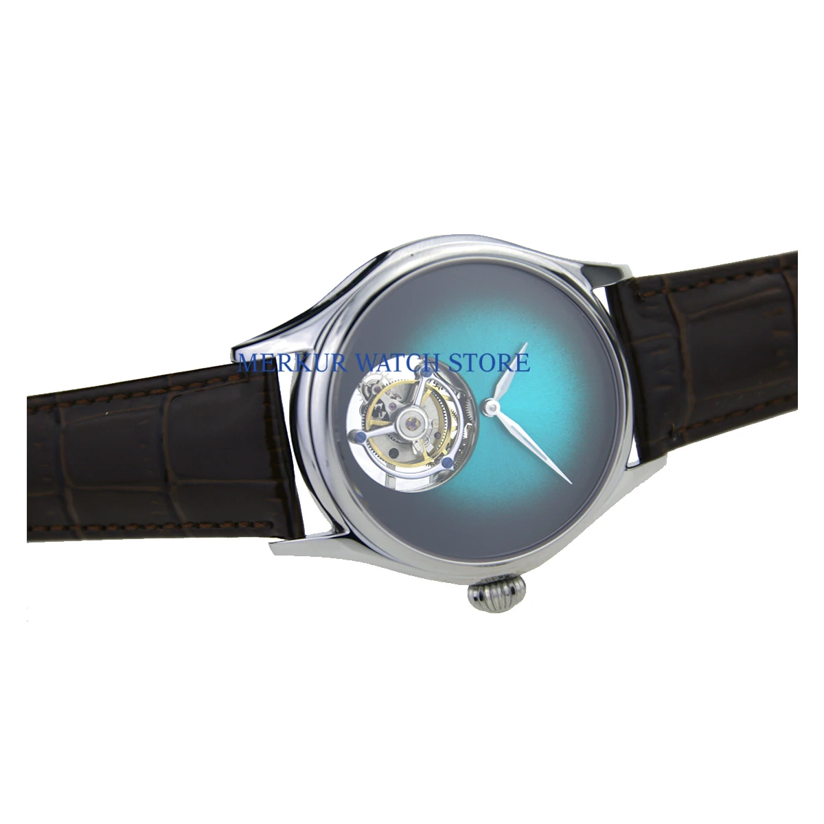 Sugess мужские часы Механические чайки Ханчжоу Высокая Beat Tourbillon движение Skelenton роскошное платье градиент зеленый