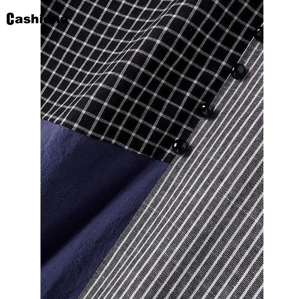 

Women Patchwork Dot Sundress Cashiona 2020 Summer Long Maxi Dress Kaftan Casual Loose Tunic Vestido Female Robe Plus Size 3xl