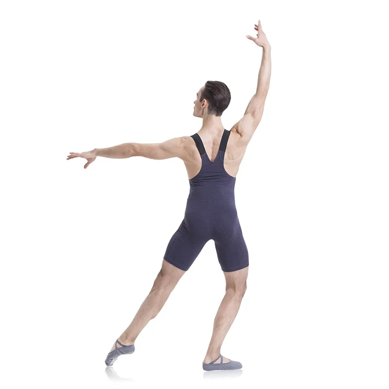 Мужской комбинезон без рукавов Sansha профессиональный из хлопка и лайкры для