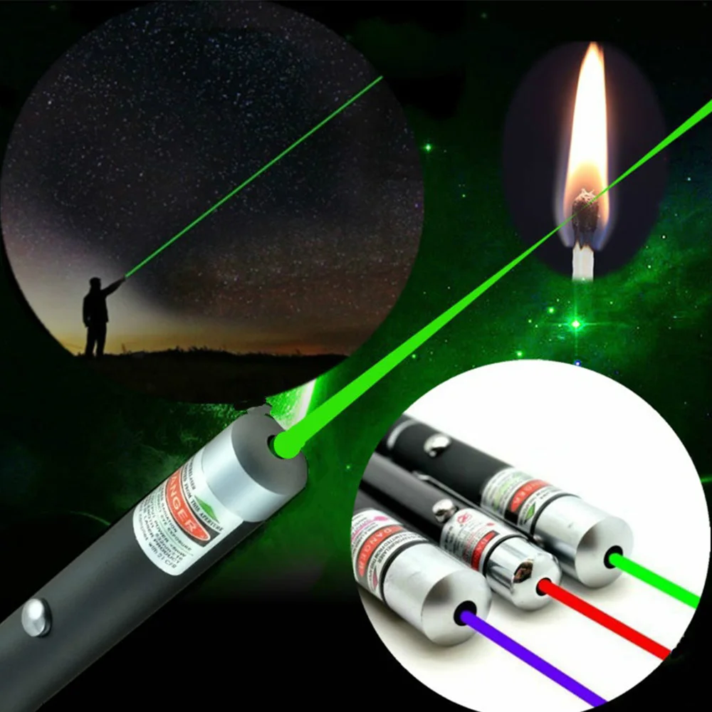 Лазерная указка ручка 5 мВт Мощный лазерный световой указатель красный зеленый
