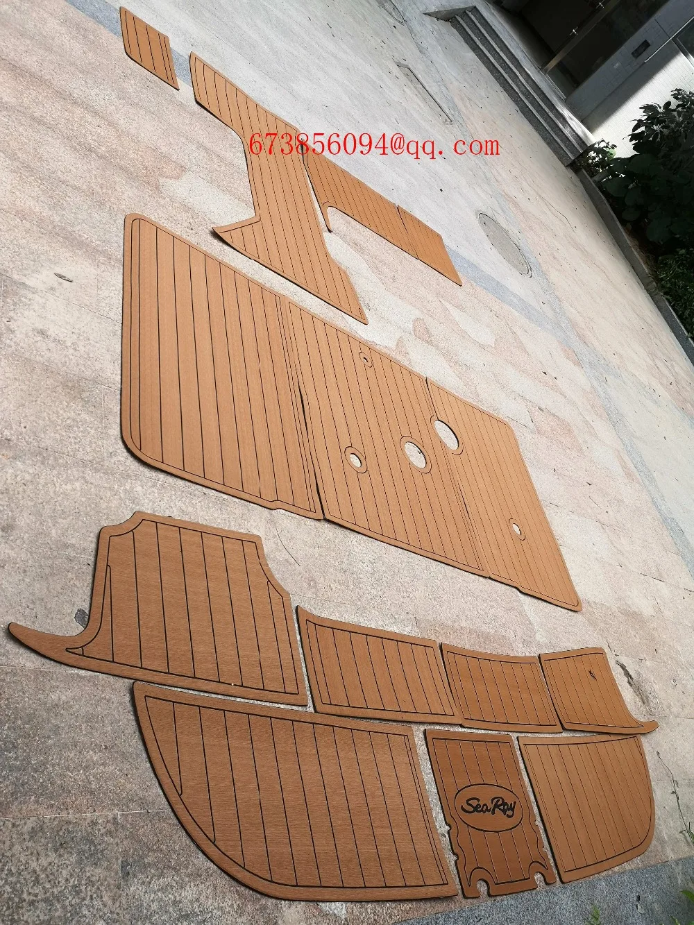 1995-1999 Sea Ray Sundancer 330 лодка Плавающая Платформа и кабина EVA Тиковый настил коврик