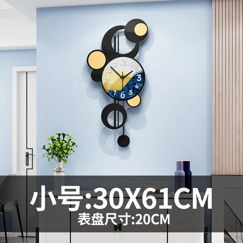 

Simple Art Wall Clock European Modern Design Pendulum Silent Large Wall Clock Creative Living Room Reloj Pared Home Decor EB5WC