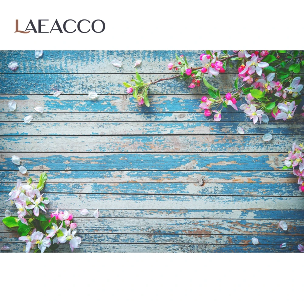 Виниловый фон для фотосъемки с изображением деревянных выцветших цветов