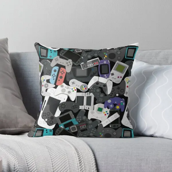 

GAMER CONTROLLER ALL Soft Decorative Throw Pillow Cover for Home 45cmX45cm Pillows NOT Included