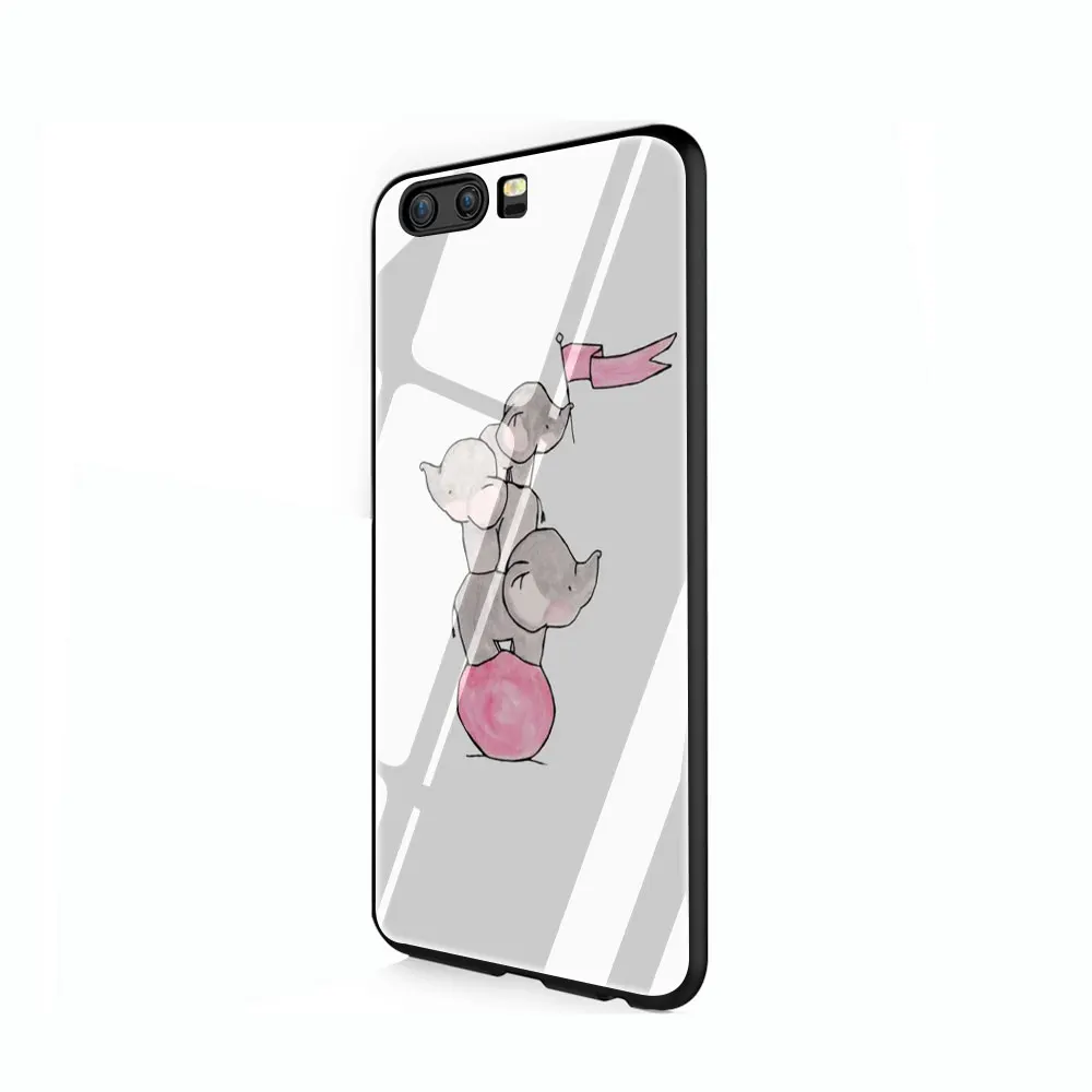 G10 Милый чехол из закаленного стекла Dumbo чехол для Huawei P10 P20 P30 mate 20 Honor 9 10 Lite Pro 7A 8X P Smart - Цвет: G10